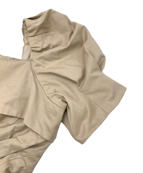 HER LIP TO（ハーリップトゥ）HER LIP TO (ハーリップトゥ) パフスリーブワンピース ブラウン サイズ:Mの古着・服飾アイテム