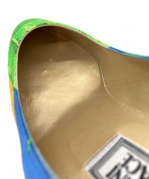 GIANNI VERSACE（ジャンニ・ヴェルサーチ）GIANNI VERSACE (ジャンニ・ヴェルサーチ) ヒールパンプス ブルー サイズ:35の古着・服飾アイテム