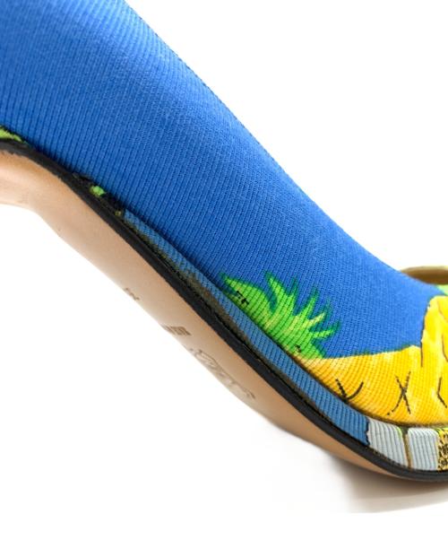 GIANNI VERSACE（ジャンニ・ヴェルサーチ）GIANNI VERSACE (ジャンニ・ヴェルサーチ) ヒールパンプス ブルー サイズ:35の古着・服飾アイテム