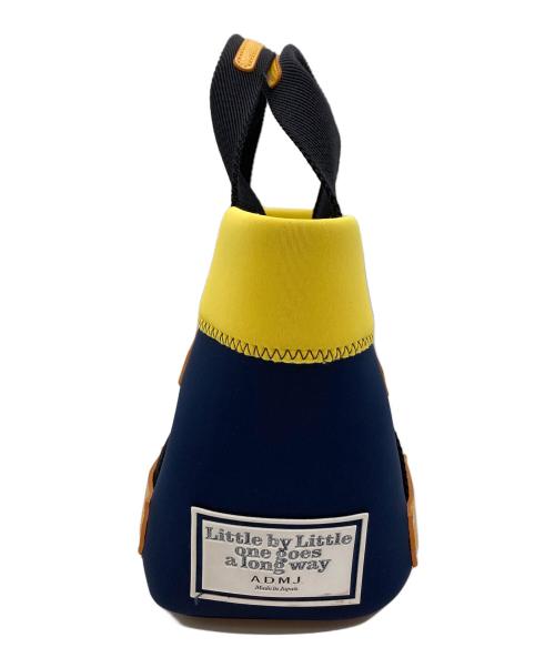 A.D.M.J.（エーディーエムジェイ）A.D.M.J. (エーディーエムジェイ) ハンドバッグ イエロー×ネイビーの古着・服飾アイテム