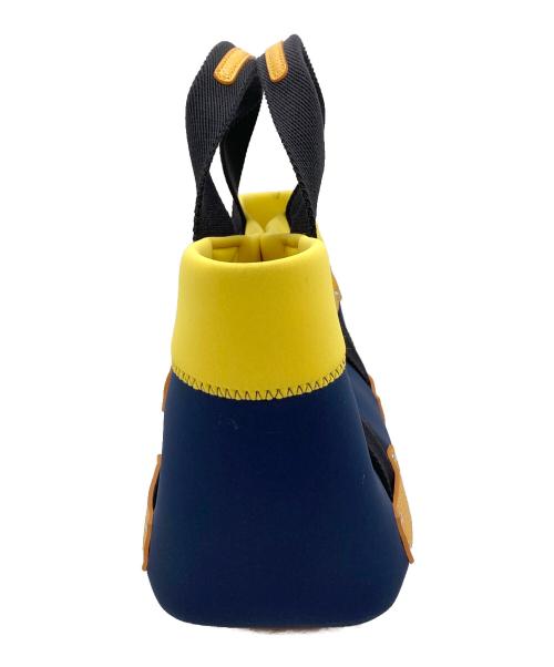 A.D.M.J.（エーディーエムジェイ）A.D.M.J. (エーディーエムジェイ) ハンドバッグ イエロー×ネイビーの古着・服飾アイテム