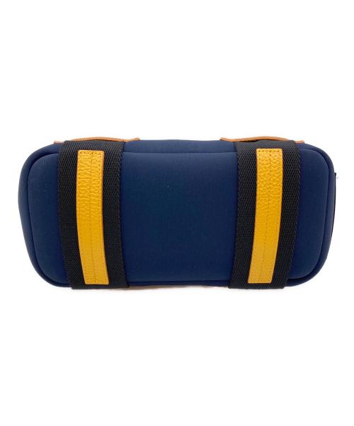 A.D.M.J.（エーディーエムジェイ）A.D.M.J. (エーディーエムジェイ) ハンドバッグ イエロー×ネイビーの古着・服飾アイテム