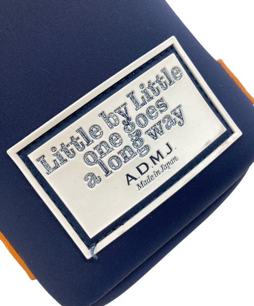 A.D.M.J.（エーディーエムジェイ）A.D.M.J. (エーディーエムジェイ) ハンドバッグ イエロー×ネイビーの古着・服飾アイテム