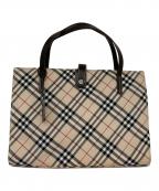 BURBERRY BLUE LABELバーバリーロンドンブルーレーベル）の古着「ナイロントートバッグ」｜ベージュ