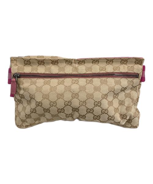 GUCCI（グッチ）GUCCI (グッチ) ウエストポーチ ベージュ×ピンクの古着・服飾アイテム