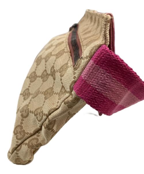 GUCCI（グッチ）GUCCI (グッチ) ウエストポーチ ベージュ×ピンクの古着・服飾アイテム