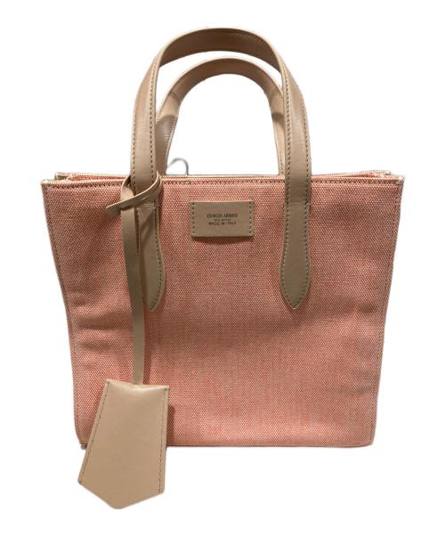 GIORGIO ARMANI（ジョルジョアルマーニ）GIORGIO ARMANI (ジョルジョアルマーニ) ハンドバッグ ピンクの古着・服飾アイテム