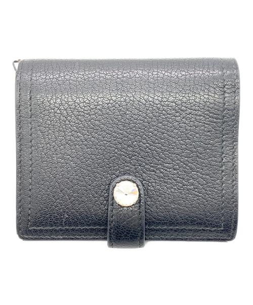 MIU MIU（ミュウミュウ）MIU MIU (ミュウミュウ) 2つ折り財布 ブラックの古着・服飾アイテム