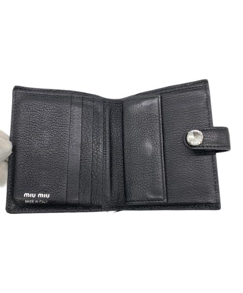 MIU MIU（ミュウミュウ）MIU MIU (ミュウミュウ) 2つ折り財布 ブラックの古着・服飾アイテム