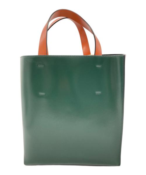 MARNI（マルニ）MARNI (マルニ) 2WAYトートバッグ ベージュ×グリーンの古着・服飾アイテム