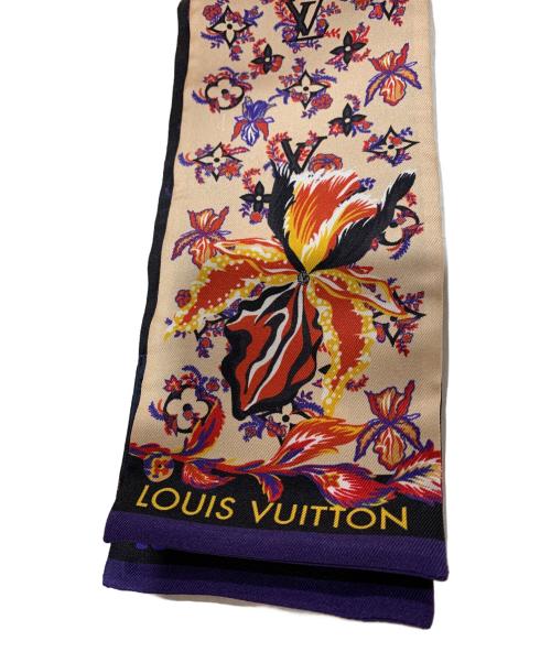 LOUIS VUITTON（ルイ ヴィトン）LOUIS VUITTON (ルイ ヴィトン) ツイリースカーフ ベージュ×ブラックの古着・服飾アイテム