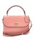 COACH（コーチ）の古着「マーリー トップ ハンドル サッチェル ウィズ ウィップスティッチ」｜ピンク