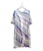 JURGEN LEHLヨーガンレール）の古着「リネンコットンワンピース」｜ブルー×パープル