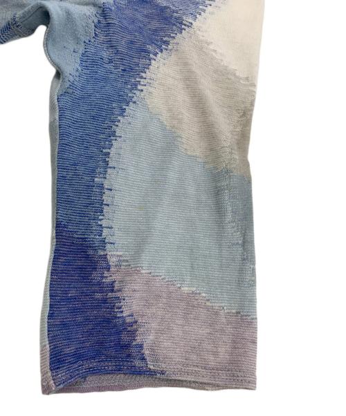 JURGEN LEHL（ヨーガンレール）JURGEN LEHL (ヨーガンレール) リネンコットンワンピース ブルー×パープル サイズ:Mの古着・服飾アイテム