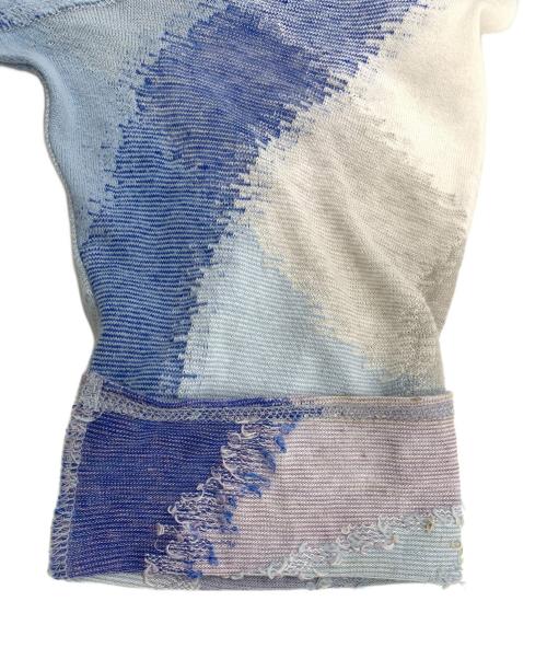 JURGEN LEHL（ヨーガンレール）JURGEN LEHL (ヨーガンレール) リネンコットンワンピース ブルー×パープル サイズ:Mの古着・服飾アイテム