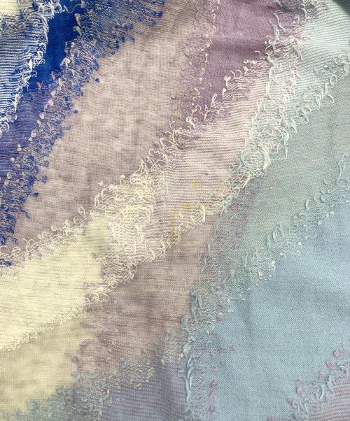 JURGEN LEHL（ヨーガンレール）JURGEN LEHL (ヨーガンレール) リネンコットンワンピース ブルー×パープル サイズ:Mの古着・服飾アイテム