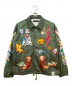 CUNEキューン）の古着「30th ANNIV ベトジャンプリントのスウェットコーチジャケット」｜グリーン