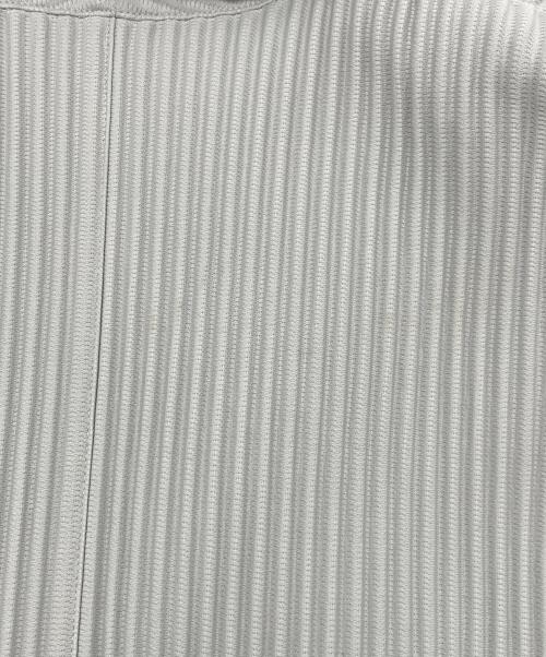 HOMME PLISSE ISSEY MIYAKE（オム プリッセ イッセイ ミヤケ）HOMME PLISSE ISSEY MIYAKE (オムプリッセ イッセイ ミヤケ) プリーツジャケット ポロシャツ グレー サイズ:1の古着・服飾アイテム