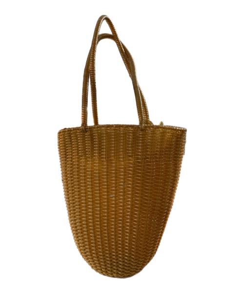 beautiful people（ビューティフルピープル）beautiful people (ビューティフルピープル) トランスルーセントチューブニッティングバッグ ブラウンの古着・服飾アイテム