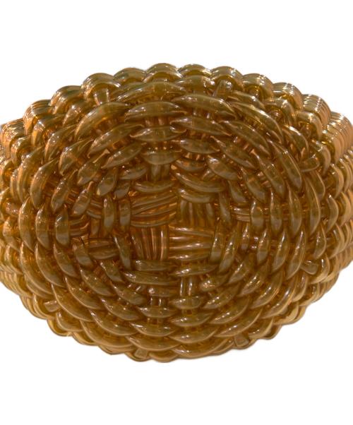 beautiful people（ビューティフルピープル）beautiful people (ビューティフルピープル) トランスルーセントチューブニッティングバッグ ブラウンの古着・服飾アイテム