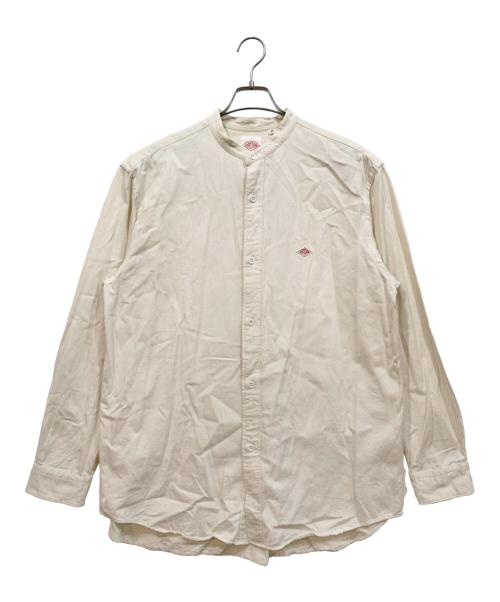 DANTON（ダントン）DANTON (ダントン) バンドカラーシャツ ベージュ サイズ:42の古着・服飾アイテム