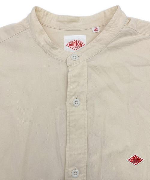 DANTON（ダントン）DANTON (ダントン) バンドカラーシャツ ベージュ サイズ:42の古着・服飾アイテム