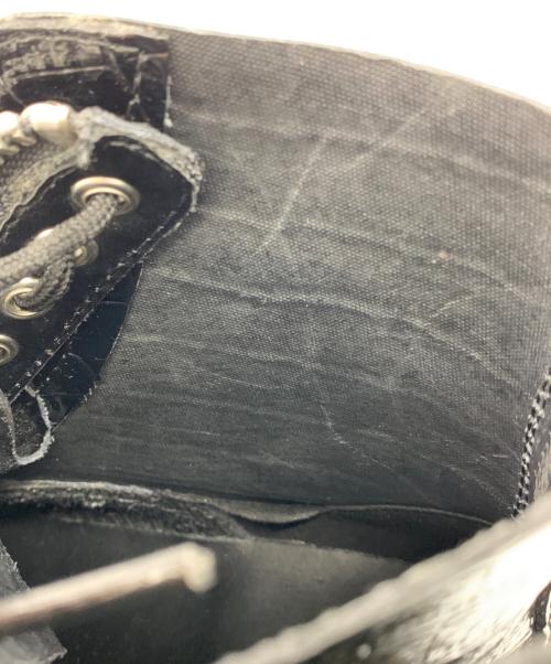 Dr.Martens（ドクターマーチン）Dr.Martens (ドクターマーチン) クロコダイル調コンバットブーツ ブラック サイズ:US6の古着・服飾アイテム