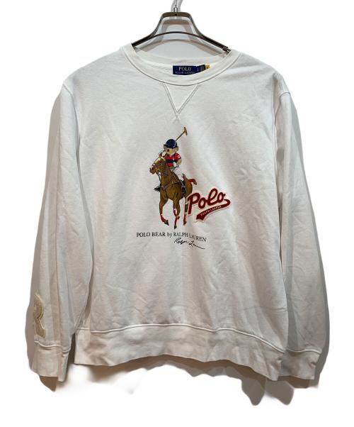 POLO RALPH LAUREN（ポロ・ラルフローレン）POLO RALPH LAUREN (ポロ・ラルフローレン) スウェット ホワイト サイズ:Lの古着・服飾アイテム