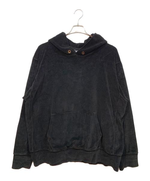 LES TIEN（レスティエン）LES TIEN (レスティエン) RHC Ron Herman (アールエイチシー ロンハーマン) exclusive Velour Hoodie ブラック サイズ:Lの古着・服飾アイテム