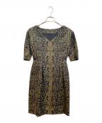 GUCCIグッチ）の古着「半袖ワンピース」｜ブラック×ベージュ