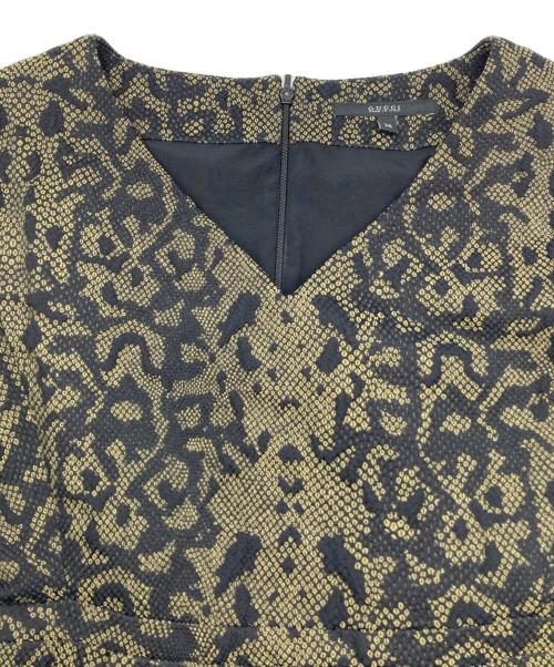 GUCCI（グッチ）GUCCI (グッチ) 半袖ワンピース ブラック×ベージュ サイズ:36の古着・服飾アイテム