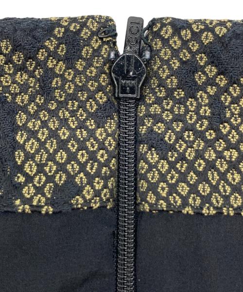 GUCCI（グッチ）GUCCI (グッチ) 半袖ワンピース ブラック×ベージュ サイズ:36の古着・服飾アイテム