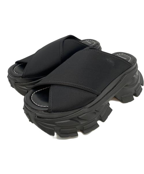 JEANASIS（ジーナシス）JEANASIS (ジーナシス) クロススポーツアツゾコサンダル ブラック サイズ:Lの古着・服飾アイテム