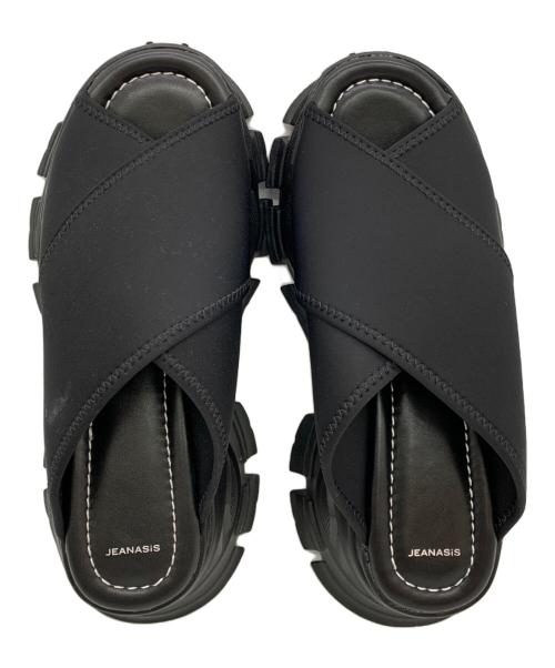JEANASIS（ジーナシス）JEANASIS (ジーナシス) クロススポーツアツゾコサンダル ブラック サイズ:Lの古着・服飾アイテム