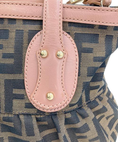 FENDI（フェンディ）FENDI (フェンディ) トートバッグ ブラウン×ピンクの古着・服飾アイテム