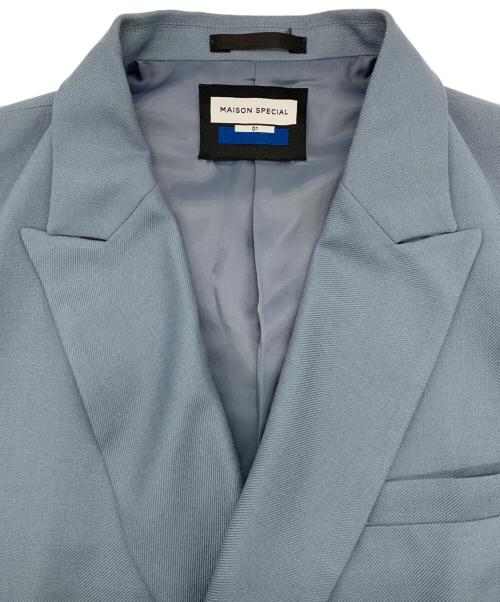 MAISON SPECIAL（メゾンスペシャル）MAISON SPECIAL (メゾンスペシャル) 2wayダブルテーラードジャケット ブルー サイズ:01の古着・服飾アイテム