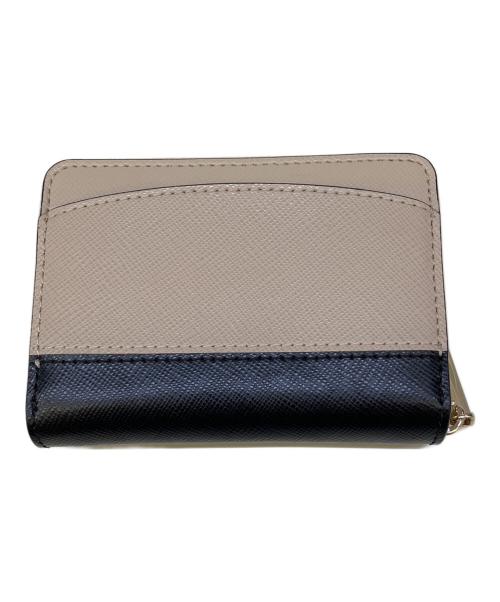 Kate Spade（ケイトスペード）Kate Spade (ケイトスペード) カードケース　スペンサー ベージュ×ブラックの古着・服飾アイテム