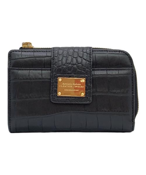 LEATHER JEWELS（レザージュエルズ）LEATHER JEWELS (レザージュエルズ) クロコ型押し財布 ブラックの古着・服飾アイテム