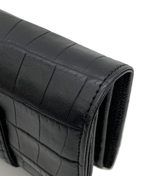 LEATHER JEWELS（レザージュエルズ）LEATHER JEWELS (レザージュエルズ) クロコ型押し財布 ブラックの古着・服飾アイテム