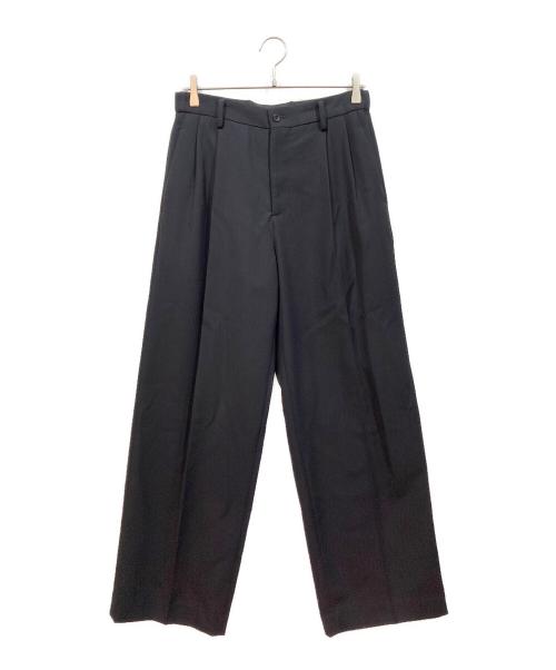 IRENISA（イレニサ）IRENISA (イレニサ) TWO TUCKS WIDE TROUSERS ネイビー サイズ:2の古着・服飾アイテム