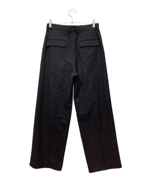 IRENISA（イレニサ）IRENISA (イレニサ) TWO TUCKS WIDE TROUSERS ネイビー サイズ:2の古着・服飾アイテム