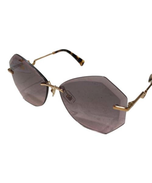 MIU MIU（ミュウミュウ）MIU MIU (ミュウミュウ) サングラス パープル×ブラウンの古着・服飾アイテム