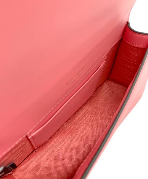 Kate Spade（ケイトスペード）Kate Spade (ケイトスペード) Deco mini flap chain crossbody ピンクの古着・服飾アイテム