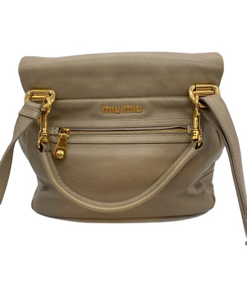 MIU MIU（ミュウミュウ）MIU MIU (ミュウミュウ) 2WAYバッグ グレーの古着・服飾アイテム