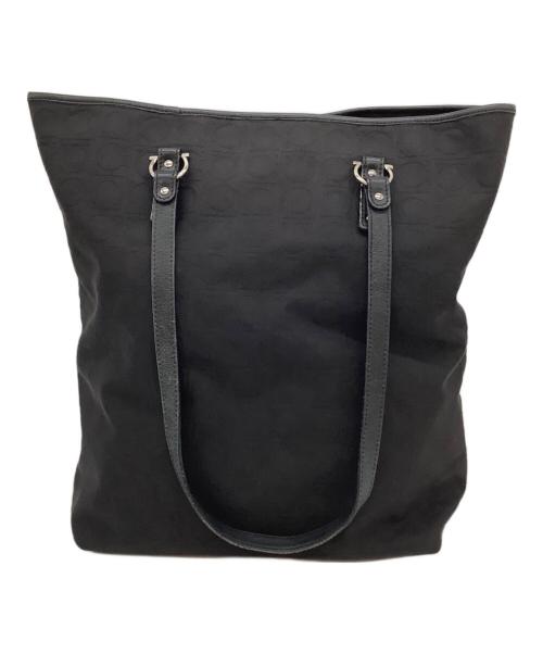 Salvatore Ferragamo（サルヴァトーレ フェラガモ）Salvatore Ferragamo (サルヴァトーレ フェラガモ) ガンチーニトートバッグ ブラックの古着・服飾アイテム