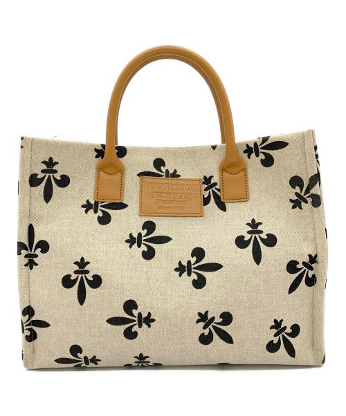 NOSTALGIC GARAGE（ノスタルジックガレージ）NOSTALGIC GARAGE (ノスタルジックガレージ) ハンドバッグ アイボリー×ブラウンの古着・服飾アイテム