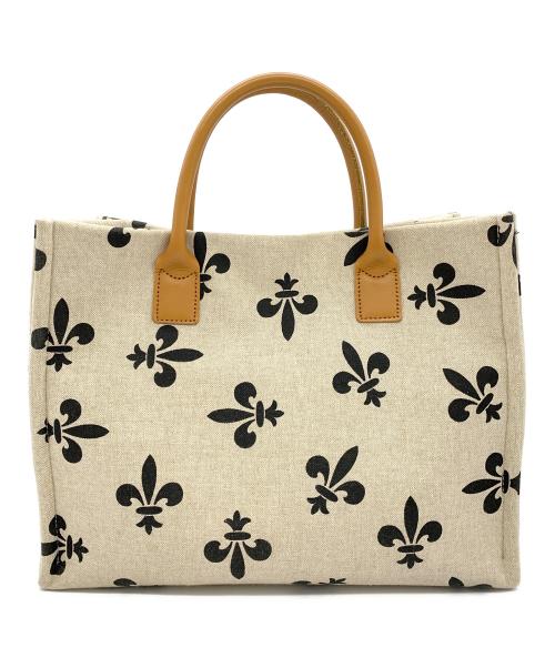 NOSTALGIC GARAGE（ノスタルジックガレージ）NOSTALGIC GARAGE (ノスタルジックガレージ) ハンドバッグ アイボリー×ブラウンの古着・服飾アイテム