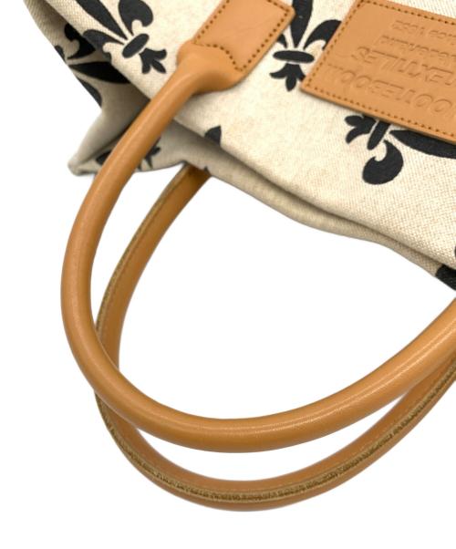 NOSTALGIC GARAGE（ノスタルジックガレージ）NOSTALGIC GARAGE (ノスタルジックガレージ) ハンドバッグ アイボリー×ブラウンの古着・服飾アイテム