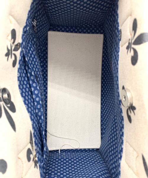 NOSTALGIC GARAGE（ノスタルジックガレージ）NOSTALGIC GARAGE (ノスタルジックガレージ) ハンドバッグ アイボリー×ブラウンの古着・服飾アイテム