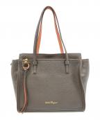 Salvatore Ferragamoサルヴァトーレ フェラガモ）の古着「ガンチーニトートバッグ」｜チャコールグレー